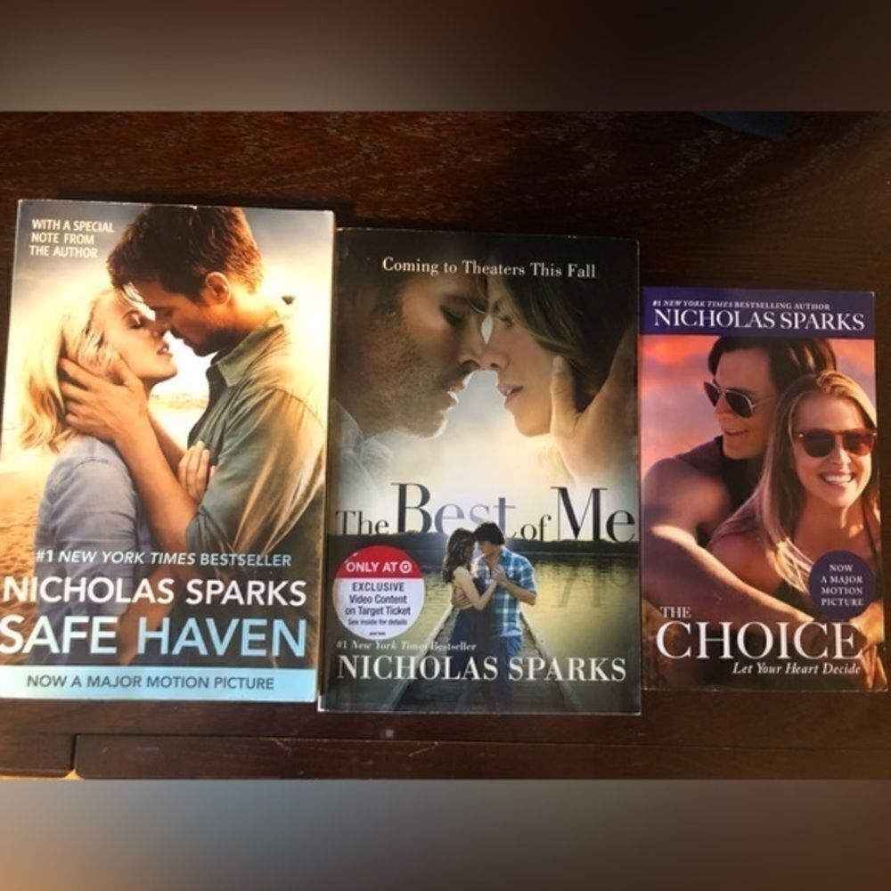 3 book bundle of NICHOLAS SPARKS the best of me, the choice and safe haven